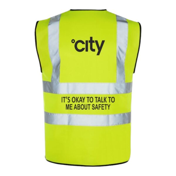 Standard Hi-Vis Waistcoat (Talk To Me About Safety) - Image 2